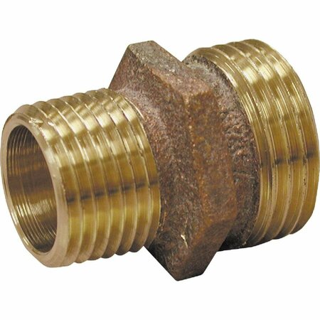 ANDERSON METALS 3/4 In. MHT x 3/4 In. MIP or 1/2 In. FIP Brass Adapter 737478-121208